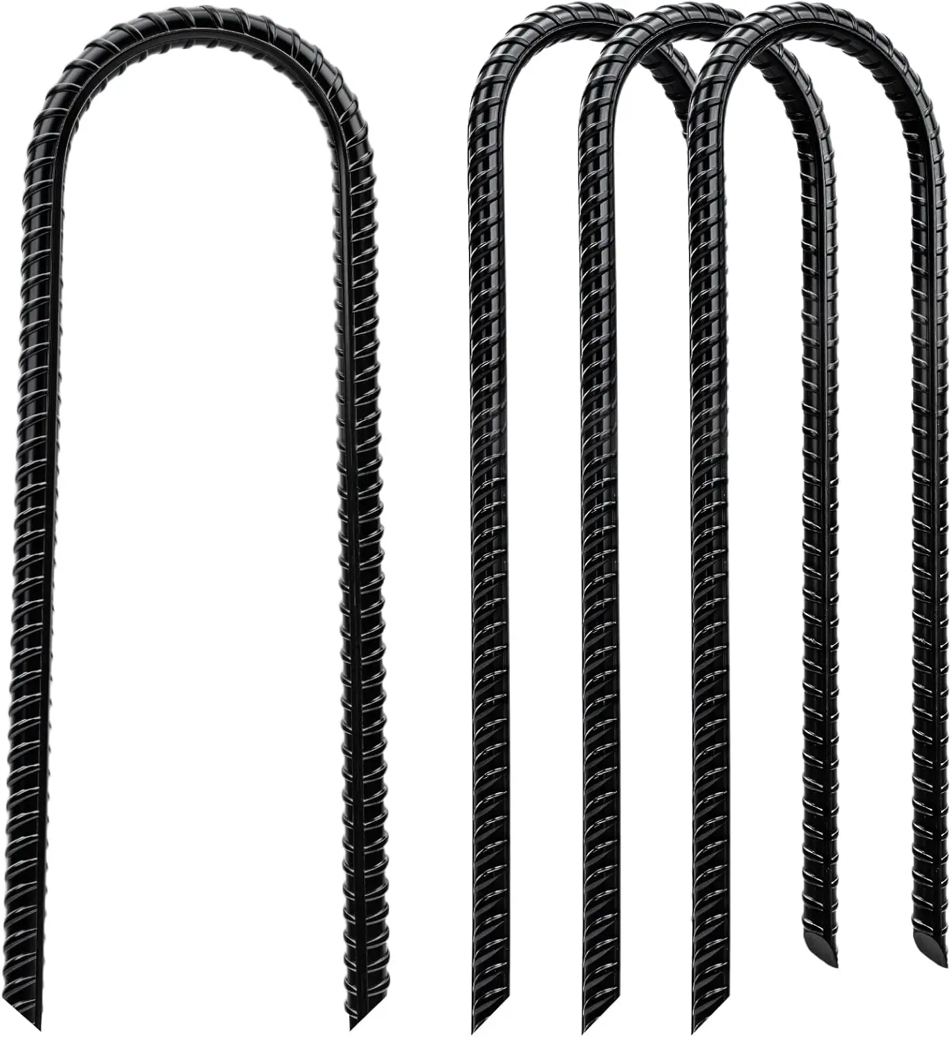 

Heavy Duty Trampoline Stakes - 12" U-Shaped Ground Anchors for Outdoor Camping Tent Fence Garden