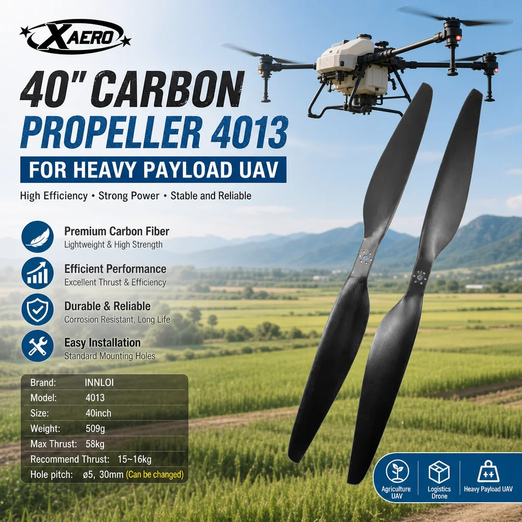 XAERO 40 inch 4013 Carbon Fiber Propeller for Heavy Payload Agriculture Logistics UAV