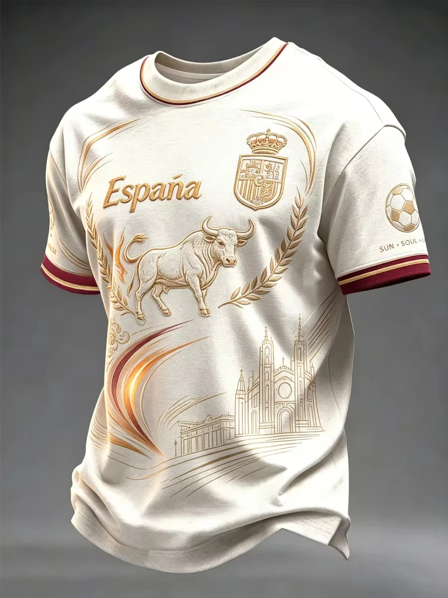 2026/27 Edition Spanish Fans Football Training T-Shirt - 3D Digital Printing - Comfortable and Breathable - Family Clothing Y2k
