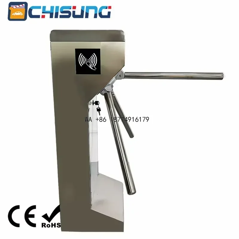wmwmnu Hot Sale CSTS424 Fully Automatic Servo Tripod Turnstile SUS304 DC24V Anti-Collision Anti-Tailgating Access Control