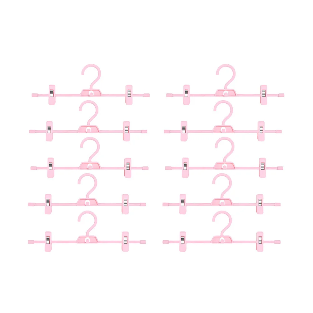 10 قطعة السراويل كليب رف البلاستيك قابل للتعديل قوي السراويل شماعات الملابس تجفيف الرف تخزين المنزلية البلاستيك تخزين شماعات