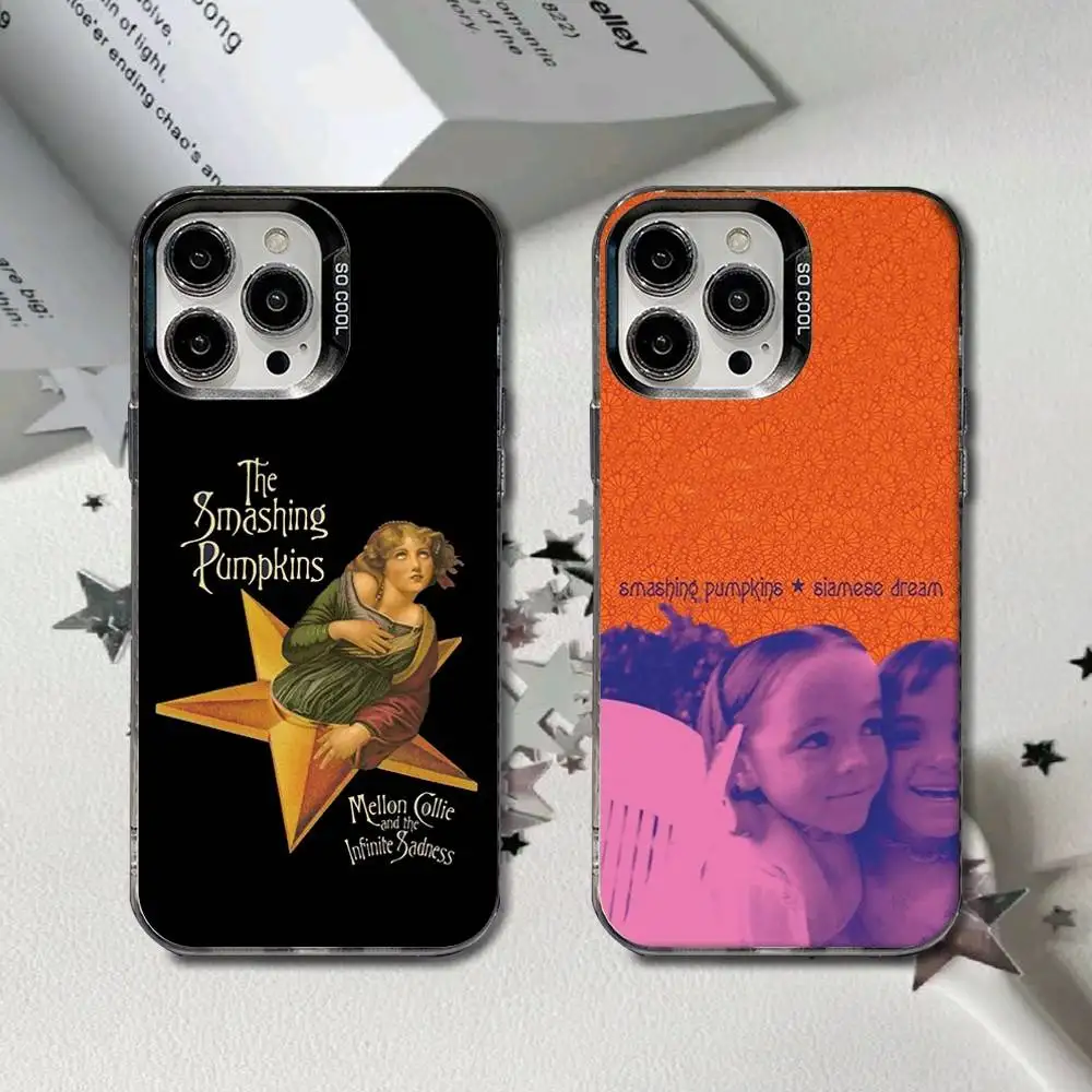 

The Smashing Pumpkins Phone Case For iPhone 16,15,14,13,12,11,8,7,Pro,Max,Plus,Mini,XS,SE Anti Fall Black Matte Hard