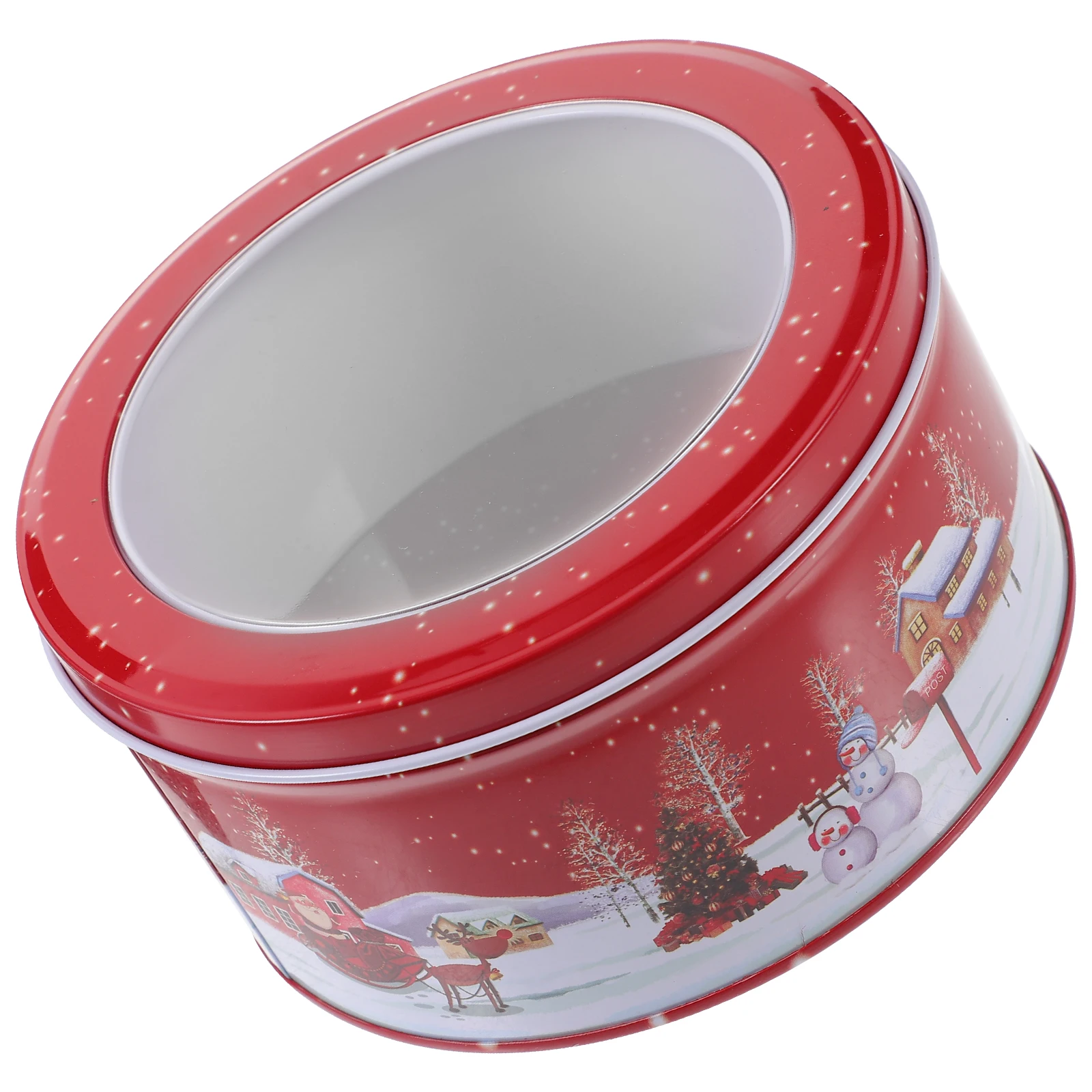

Small Xmas Christmas Tinplate Candy Box Cookie Tin Treat Storage Container Holiday Biscuit Box Christmas Cookie Tin
