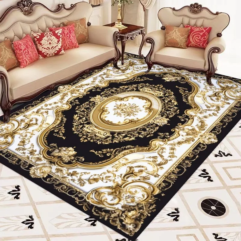 Living Room Decoration Luxury Carpet European Rooms Decor Large Rugs Home Hall Sofa Chair Floor Mats High Quality Soft tapete