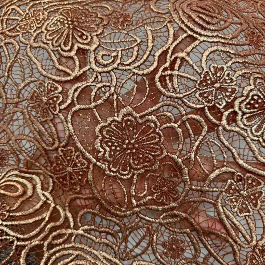 

Африканский шнур, гипюровая кружевная ткань, водорастворимая вышивка, высокое качество, французское кружево для свадебной вечеринки, женское платье, шитье, 5 ярдов