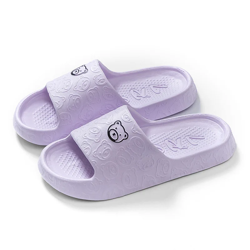 Women's Slippers Bathroom Non-slip Thick Soft Sole Summer Indoor Comfy Beach Leisure Couple Shoes  ﻿