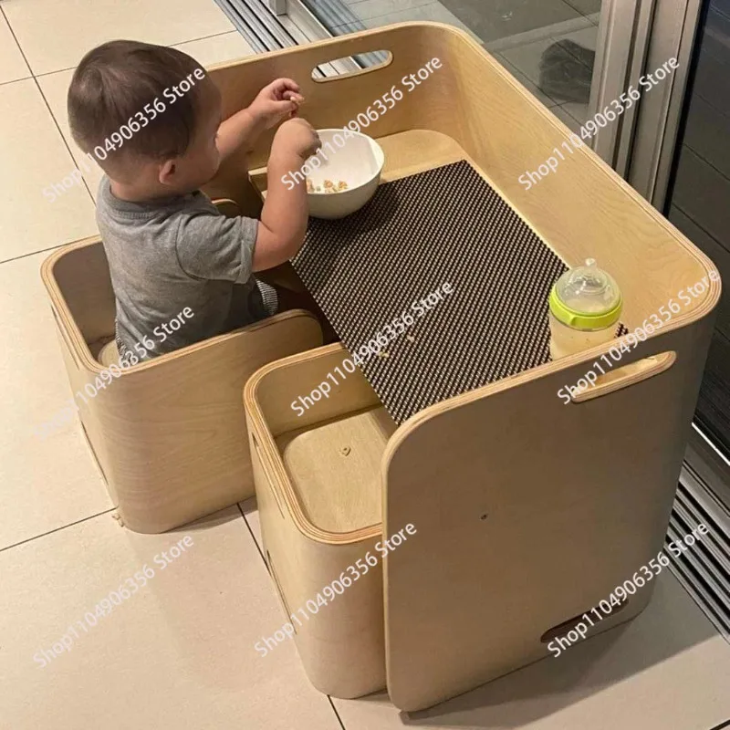 for children's table and chair set kindergarten desk multi-functional toy eating and writing dining table household baby study