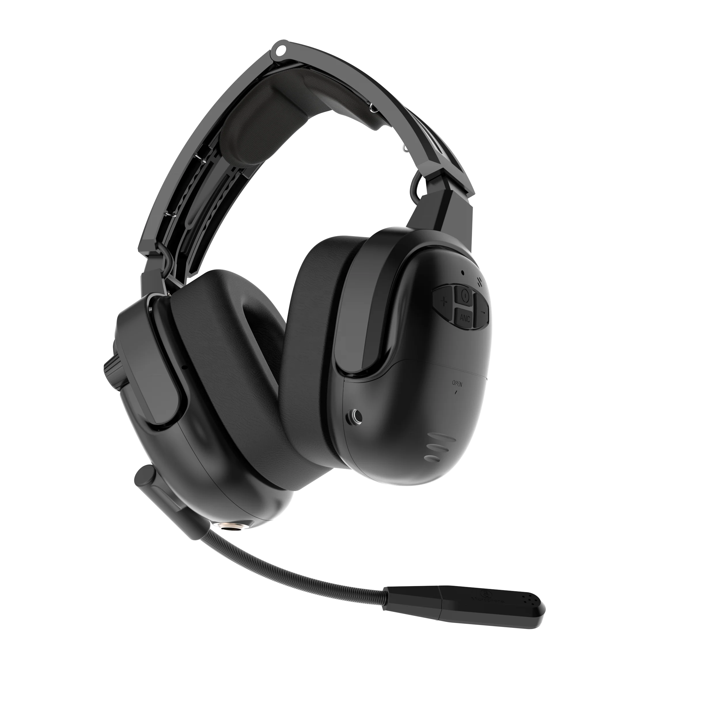 Piloto Aviation Headset, cancelamento de ruído ativo, molde privado, modelo mais recente, 2024