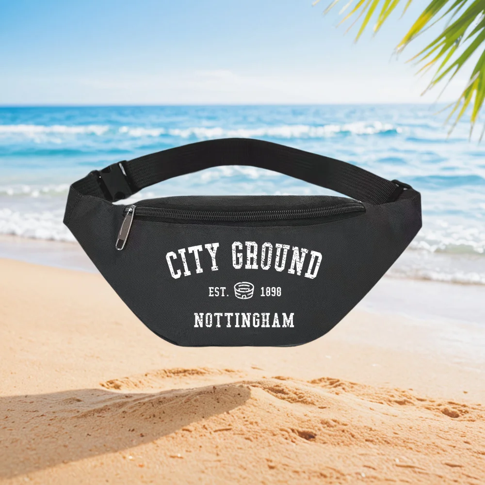 City Ground Nottingham Est. 1898  Waist Backpack Crossbody Chest Bag Street Casual Sporty Fashionable Simple Unique Printed Desi