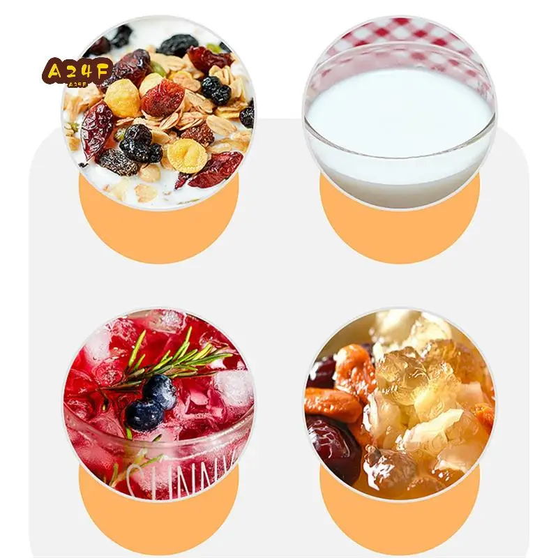 

A24F-Overnight Oat Containers With Lid And Spoons 2PCS, 20Oz Portable Plastic Yogurt Jars,Leak-Proof Dessert Cups