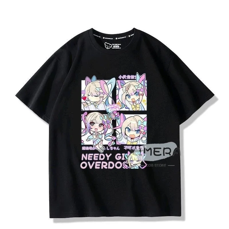 Didi 211 لعبة المحتاجة فتاة جرعة زائدة Kangel تي شيرت كبير الحجم مانغا جرافيك تي شيرت المرأة لطيف الرجال قصيرة الأكمام الصيف Kawaii زوجين