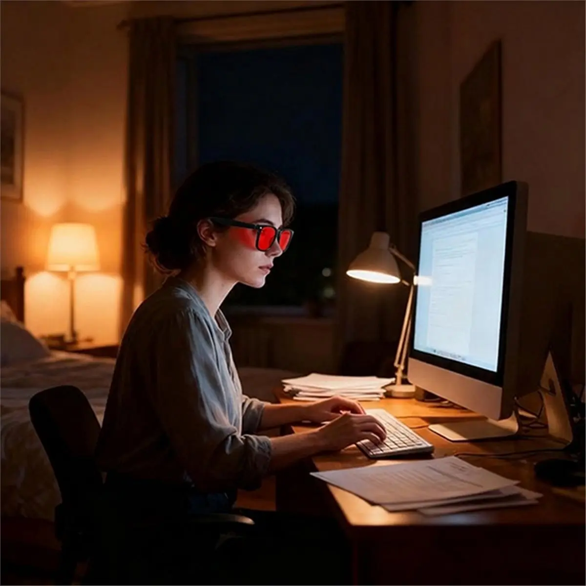 【CYBER MONDAY】Sunglasses Advanced Blue Light Blocking Glasses with 7-Layer Coating for Optimal Eye Protection with Red Lenses