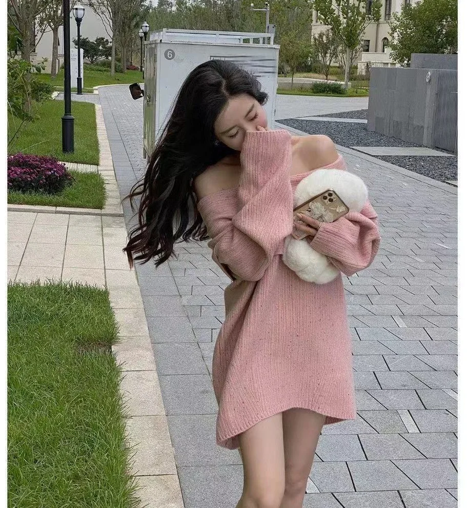 Knee Length Pullover Patchwork Sweaters Jumpers Women Graceful Boxy Boho Knitthing Bohemian Lattice Crisp Fancy Polychrome Girls view 5