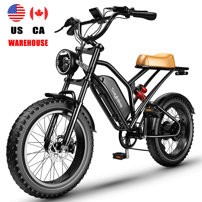 

BIKE USA Warehouse 2023 20inch 750W 1000W Long Range Electric Motorcycle Mountain Bicycle Ebike Fat Tire E Bike