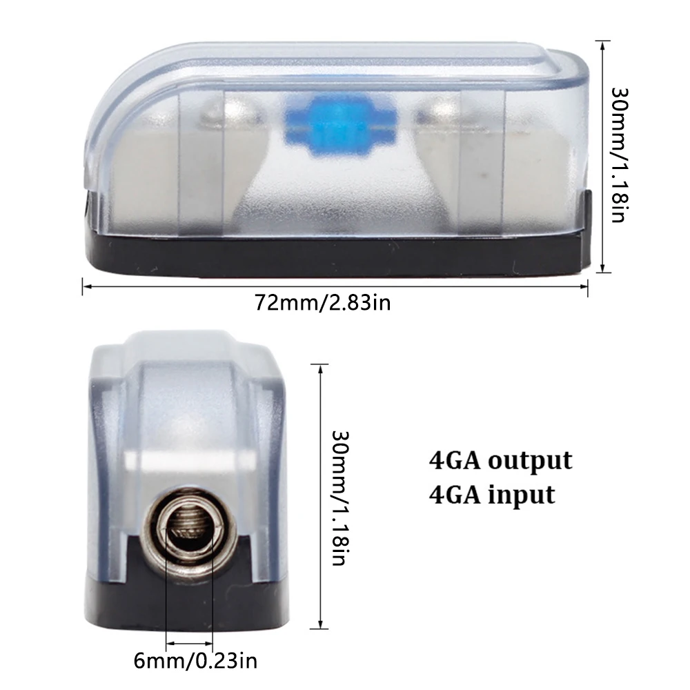Car Audio Fuse Power Fuse Holder 30-150A Alloy Stereo Audio Mono Way AGU Fuse Holder Power Distribution Block Fusebox Car Fuses