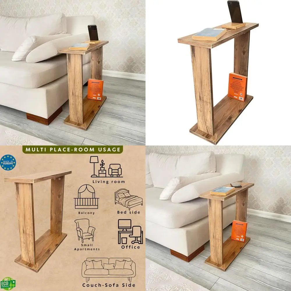 

Узкий приставной столик для небольших помещений: идеально подходит для стульев, кресел-реклайнеров и кресел с подлокотниками в квартирах.