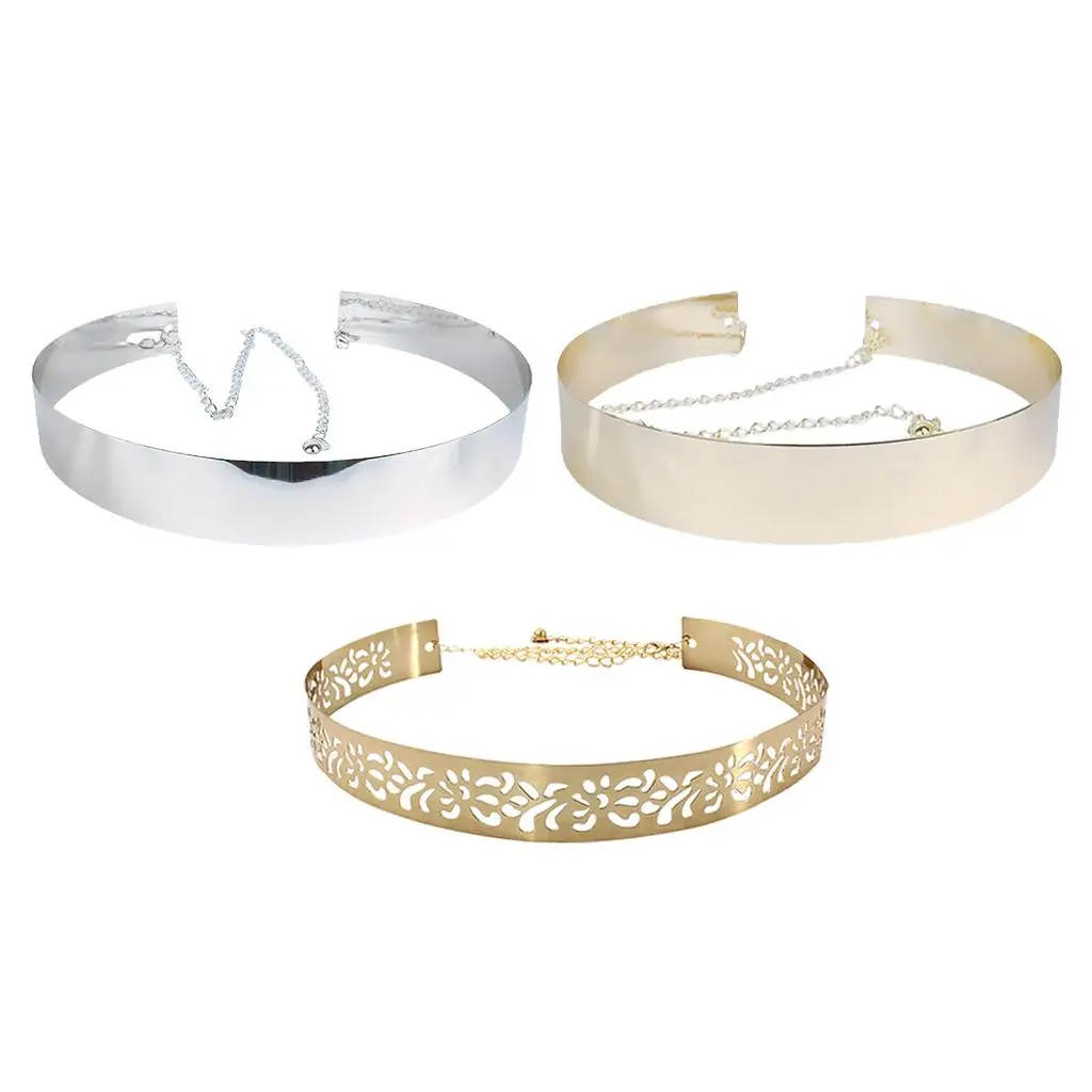

Waistband Plate Hot Chains Waist Metal Belt Mirror Wide Lady