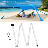 Toldo de refugio ajustable de aleación de aluminio, 5 secciones, 1,6/2M, poste de soporte plegable para playa, dosel, tienda, poste, refugio, lona, 1 ud.