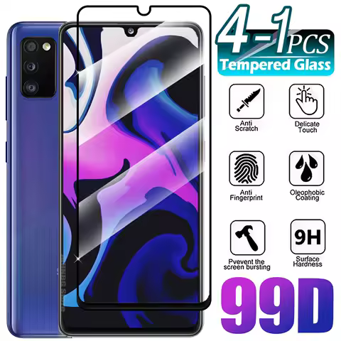 1/4Pcs Tempered Glass For Samsung Galaxy A11 A21 A31 A41 A51 A71 A81 A91 Screen Protector Glass Film for Samsung A01 A21s