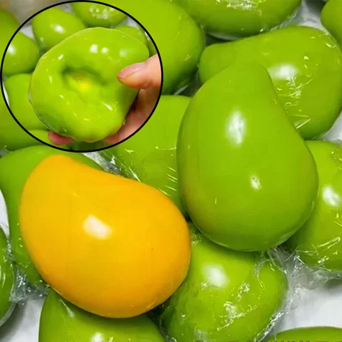 Color-Changing Mango Squishy Fidget Ball Handmade Crispy Stress Ball Squeeze Toy Pocket Size ASMR Sensory Stress Relief Toy