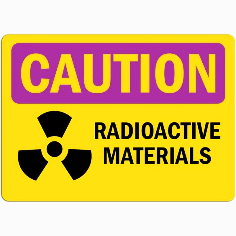 Vinyl Stickers Bundle Safety and Warning & Warehouse Signs Stickers Caution Radiation Sign Radioactive Materials 15CM PVC KK