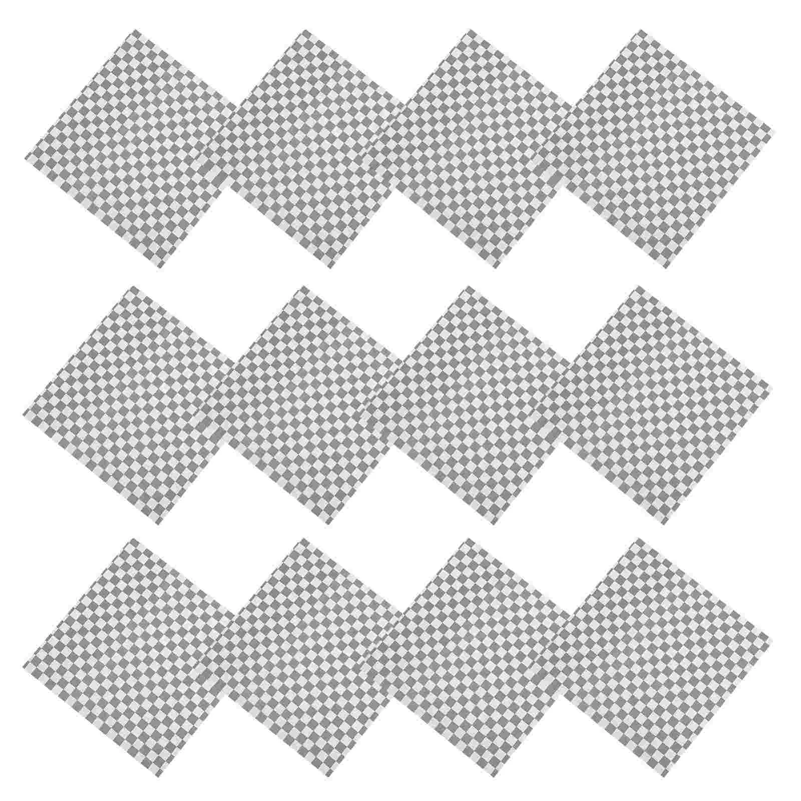 50 Sheets Checkerboard Wrapping Paper Rice Ball Bento Baking Bread Mat Grease-proof Sandwich Grade Wrappers