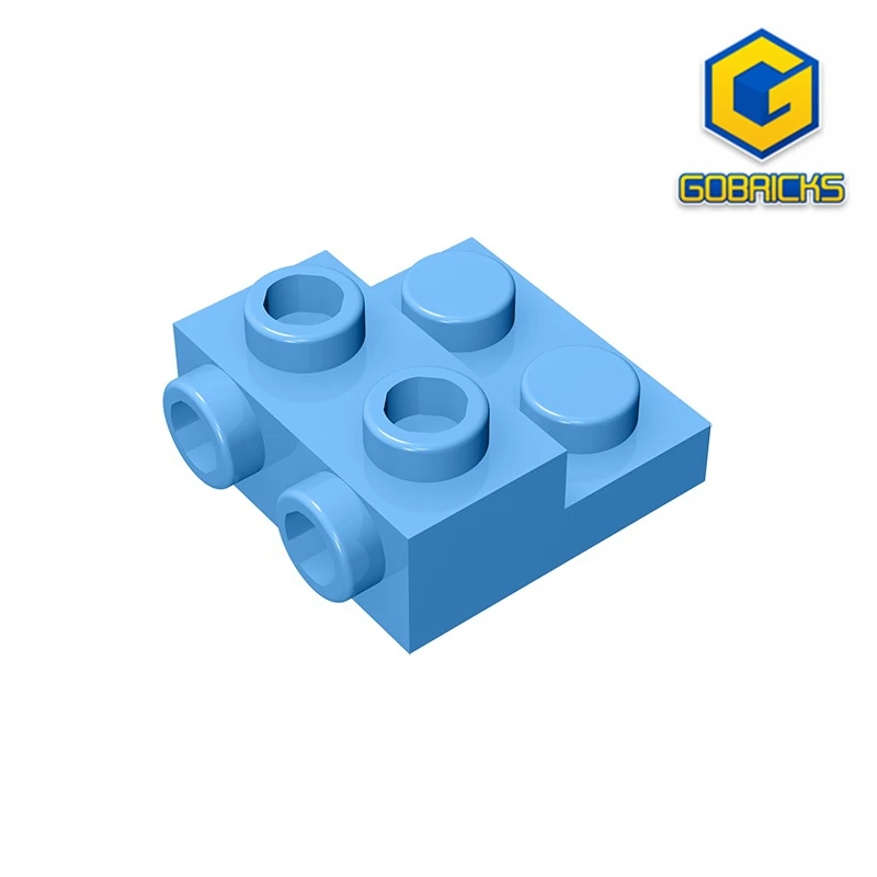 Gobricks GDS-801 PLATE 2X2X2/3 W. 2. HOR. KNOB compatible with lego 99206 children's DIY Educational Building Blocks Technical