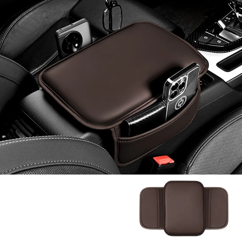 For Hyundai I30 Elantra Tucson Sonata Car Armrest Box Pad Leather Cushion Storage Elbow Height Support Accessories