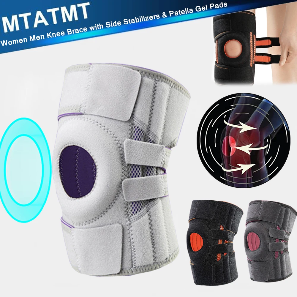 

1Pcs Knee Brace with Side Stabilizers & Patella Gel Pads Support for Knee Pain Meniscus Tear,ACL,MCL,Arthritis,Joint Pain Relief