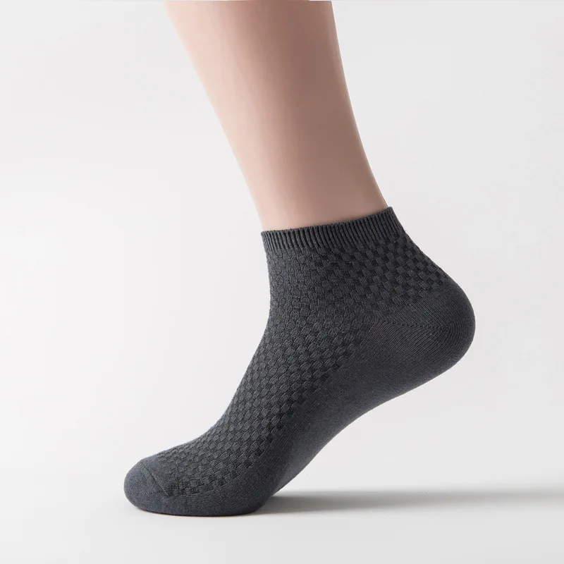 5 Paar Herren-Bootssocken aus Bambusfaser, hochwertige Crew-Knöchelsocken, lässig, Business, atmungsaktiv, weich, Kompressionssocken, niedrig geschnitten, für Männer – Detail 9