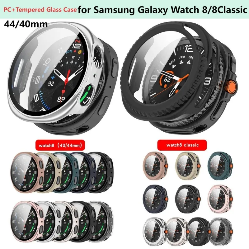 

Чехол из закаленного стекла для ПК + Samsung Galaxy Watch8 8 Classic Protector для Samsung Galaxy Watch 8 44 мм 40 мм, чехол, аксессуары