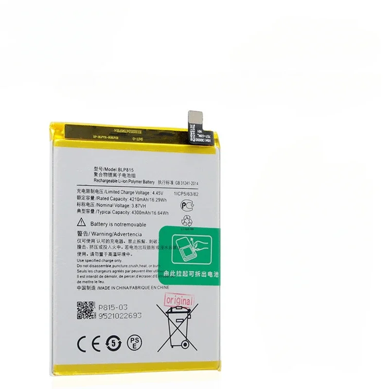 4300mAh BLP815 Battery For Oneplus Nord N10 5G Phone Battery High Quality Replacement Batterie Mobile Phone Batteries