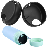 2Pcs Silicone Wide Mouth Splashguard Reusable Splash Guard Spill-Free Guards for Nalgene 32oz Water Bottle Accessories
