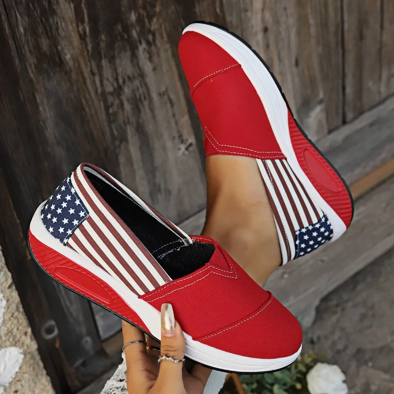 2024New Women Shoes Large Size Breathable Flat Canvas Flat Shoes Solid Color Soft Color Matching Light Mouth Casual Single Shoes