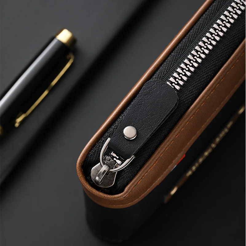 Men's Retro Short Wallet, Multi Functional Splicing Color Three Fold Wallet with Hidden Small Pocket, Ideal for Daily Casual Use image 4