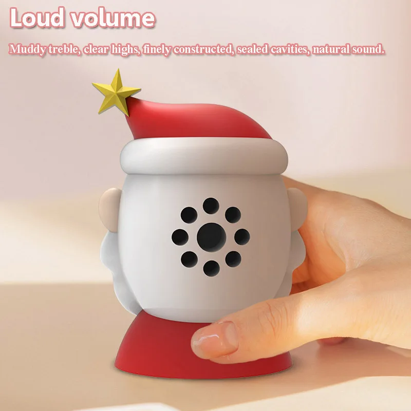 Рождественский Bluetooth-динамик, мультяшная мощная аудиосистема, звуковая панель, беспроводные носки Санта-Клауса, музыкальная шкатулка для телефона IOS Andriod