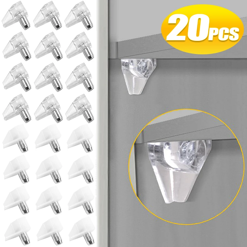 Nova prateleira studs estacas prateleiras de plástico laminado suporte fixo separador armário de madeira móveis suporte titular ferragem