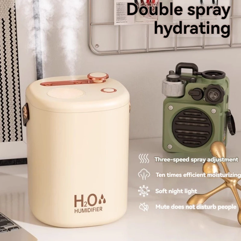 2l Dual Nozzle Luchtbevochtiger Desktop Huis Slaapkamer Offiec Aromatherapie Stille Olie Diffuser Met Hoog Mistvolume