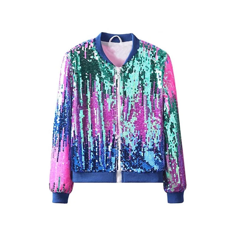 Spring Autumn Children's And Girls' Clothing With Glitter And Colorful Outfits, Trendy Girls' Jackets With Colorful Beads