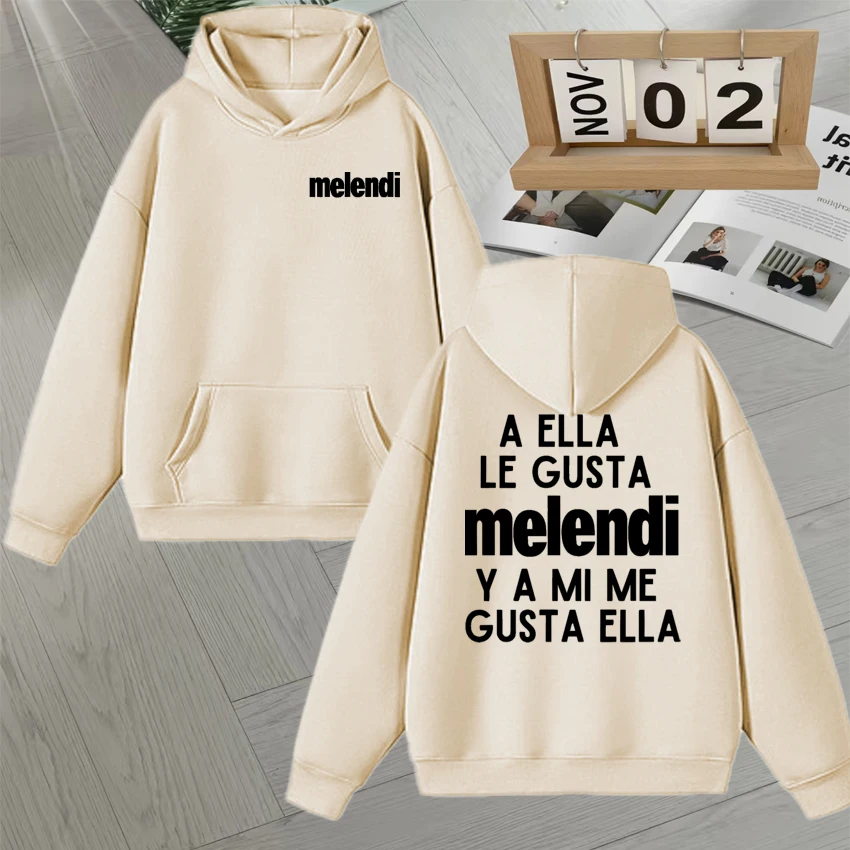 Fashion Rapper Melendi Tour 2025 Double Sided Print Long sleeve Hoodie Men Women Fleece Autumn Winter zevity Unisex Sweatshirts