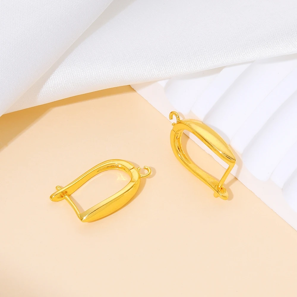 Juya 2 4 6 Teile/los DIY Gold Silber Überzogene Anti-Allergie Verschluss Schwenzy Earwire Stiche Ohrstöpsel Verschluss Ohrring Haken zubehör – Detail 25