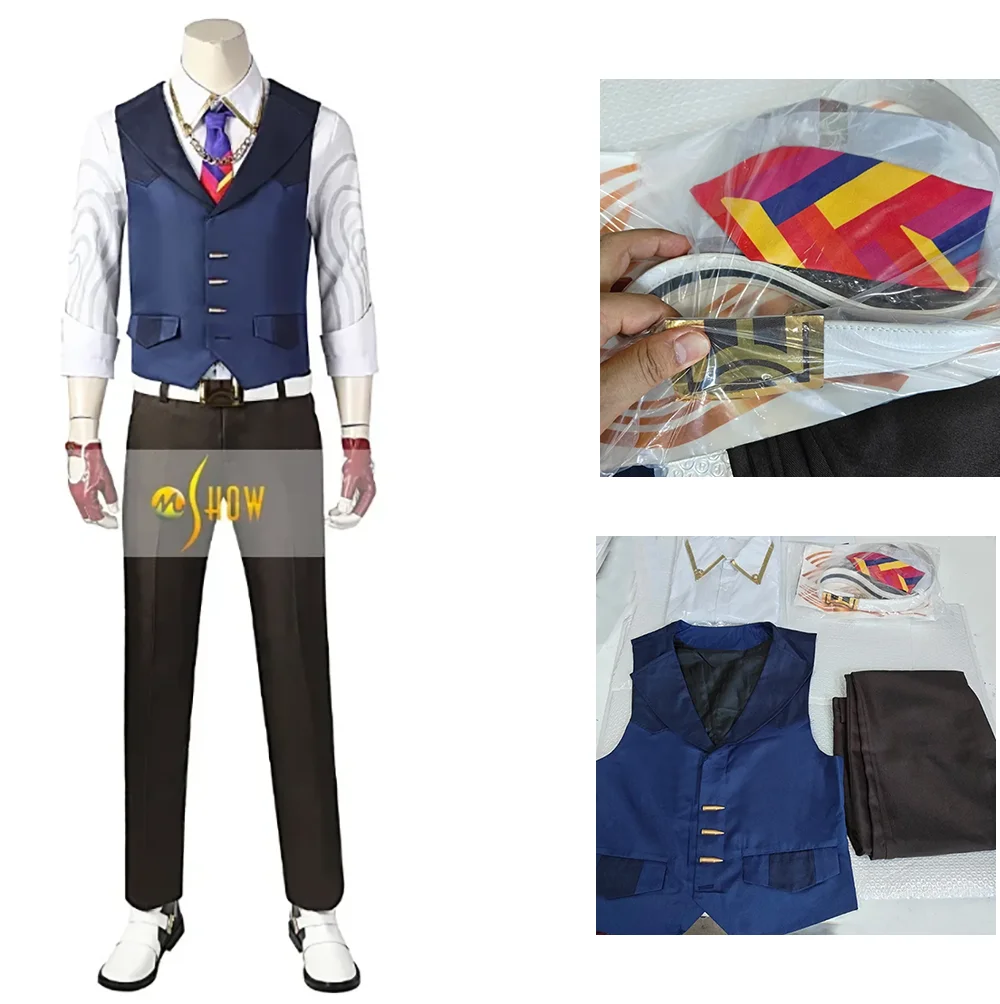 

Valorantor Chamber Cosplay Coat Vest Shirt Pants Men Halloween Blazer Chamber Jacket Deluxe Uniform Outfit