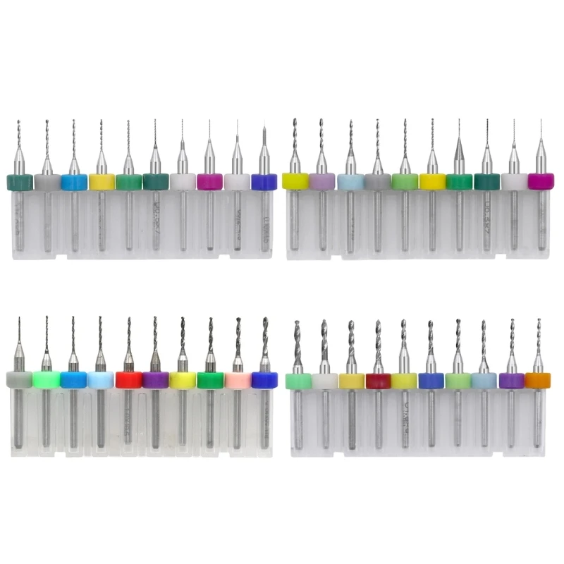 Accurate Craft Drilling Set of 10 Miniature Drill Bits for Circuit Boards and Detailed Engraving and Stone Jewelry Work