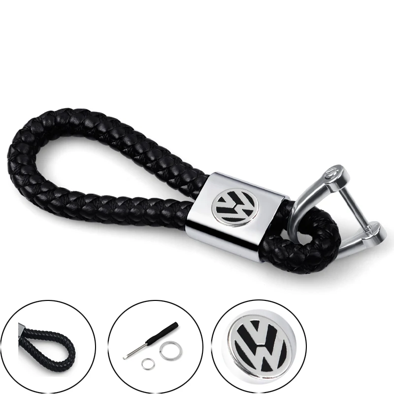 Car Braided Rope Keychain Keyring key Holder Couple Gifts Pendant For Volkswagen VW Golf Passat B6 Jetta Touran CADDY Beetle GTI