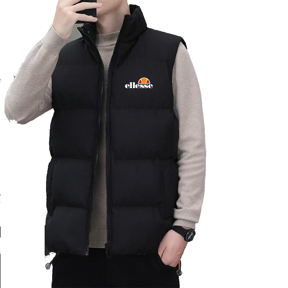 Men Vest Windproof Vest Men Jacket Sleeveless Vest Winter Jacket Casual Coat Men Down Cotton Warm Thicken Waistcoat Thick Gilet