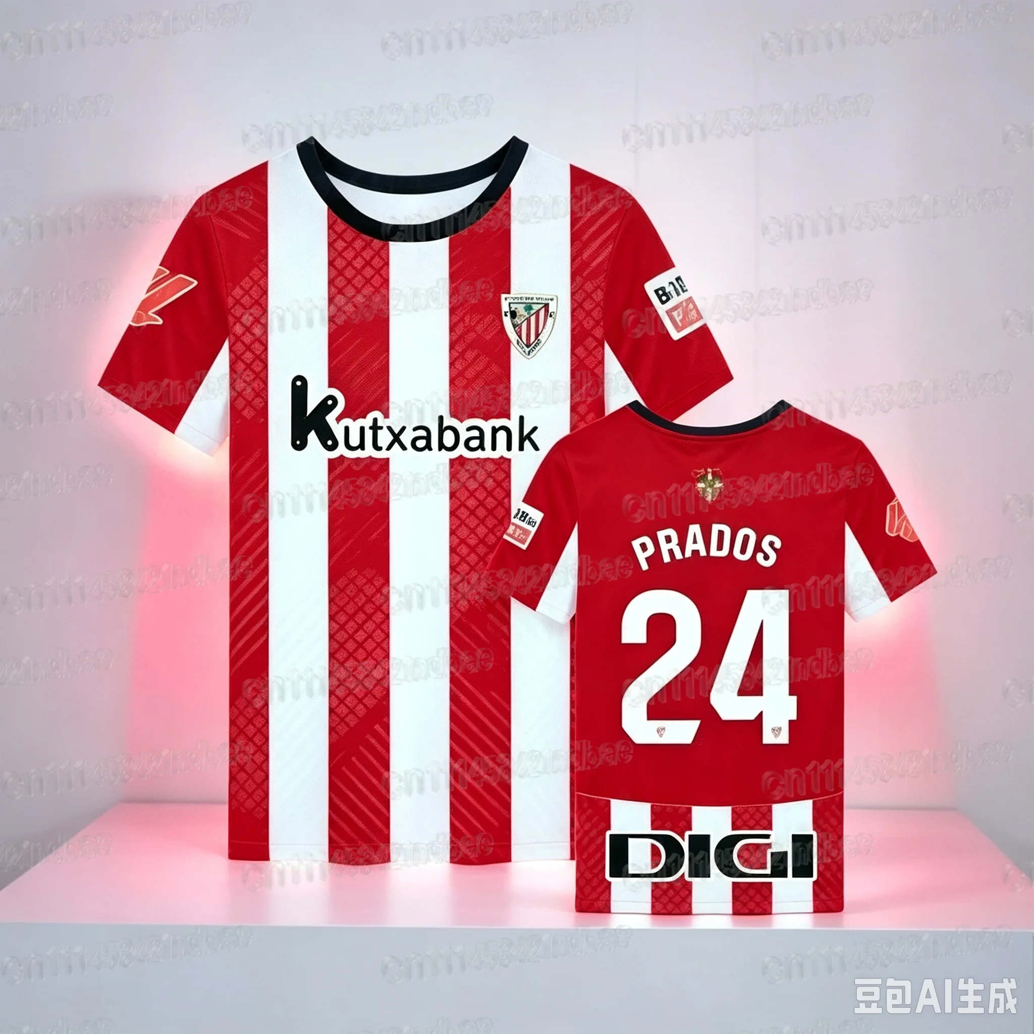 Heiß begehrtes Fußball-T-Shirt im spanischen BILBAO-Stil, 3D-gedruckt, atmungsaktiv, modisch, kurzärmelig, für den täglichen Gebrauch, auch als Familienoutfit geeignet. – Detail 11