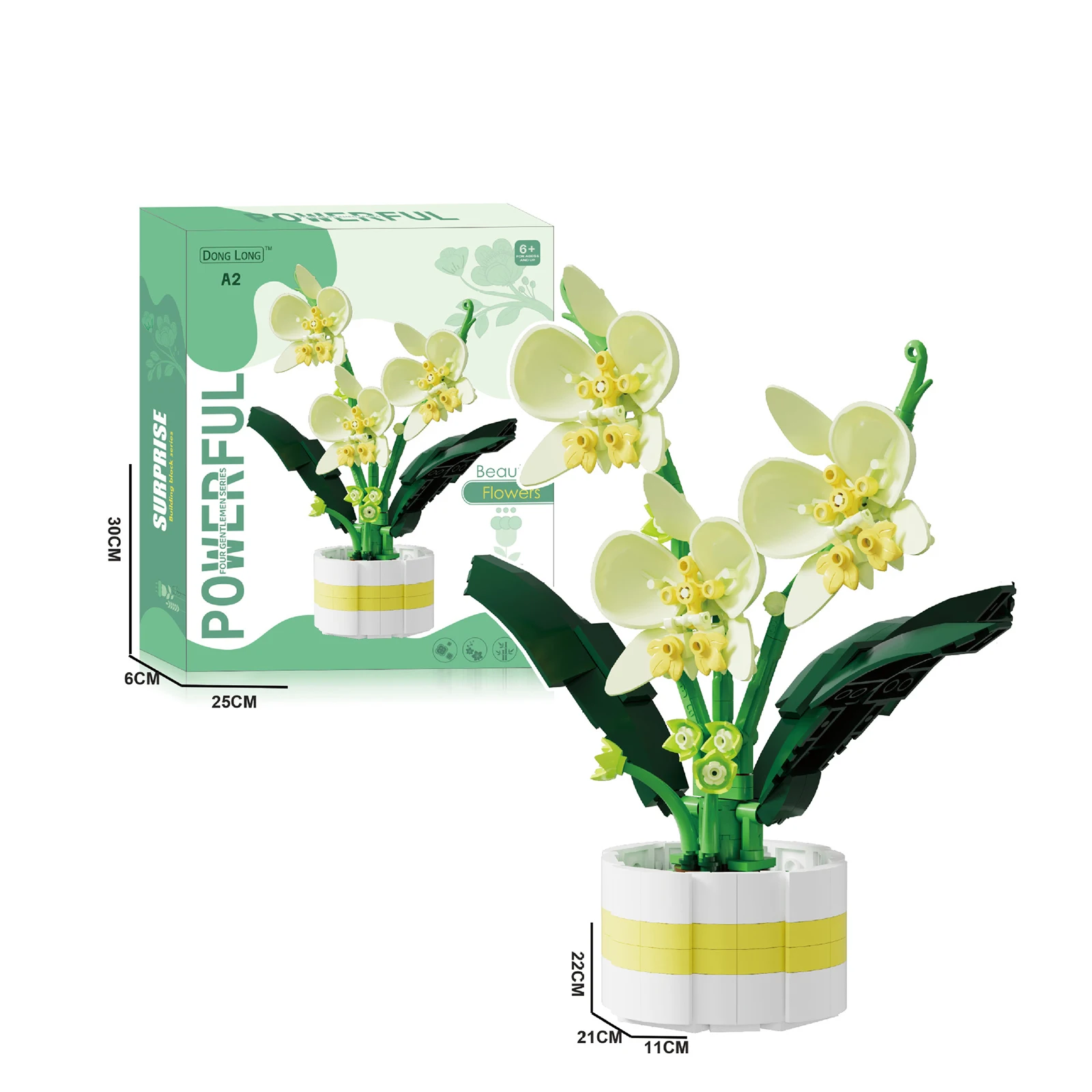 Flower Plant Pot Building Blocks Simulation Chrysanthemum Model Ornaments MOC Technical Bricks for Girl DIY Holiday Gifts