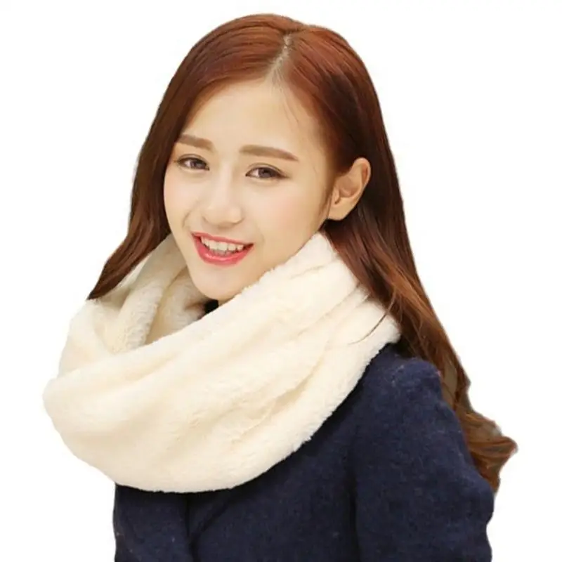 

652F стильный зимний утеплитель для шеи толстый шарф из искусственного волоса защита от холода модный аксессуар