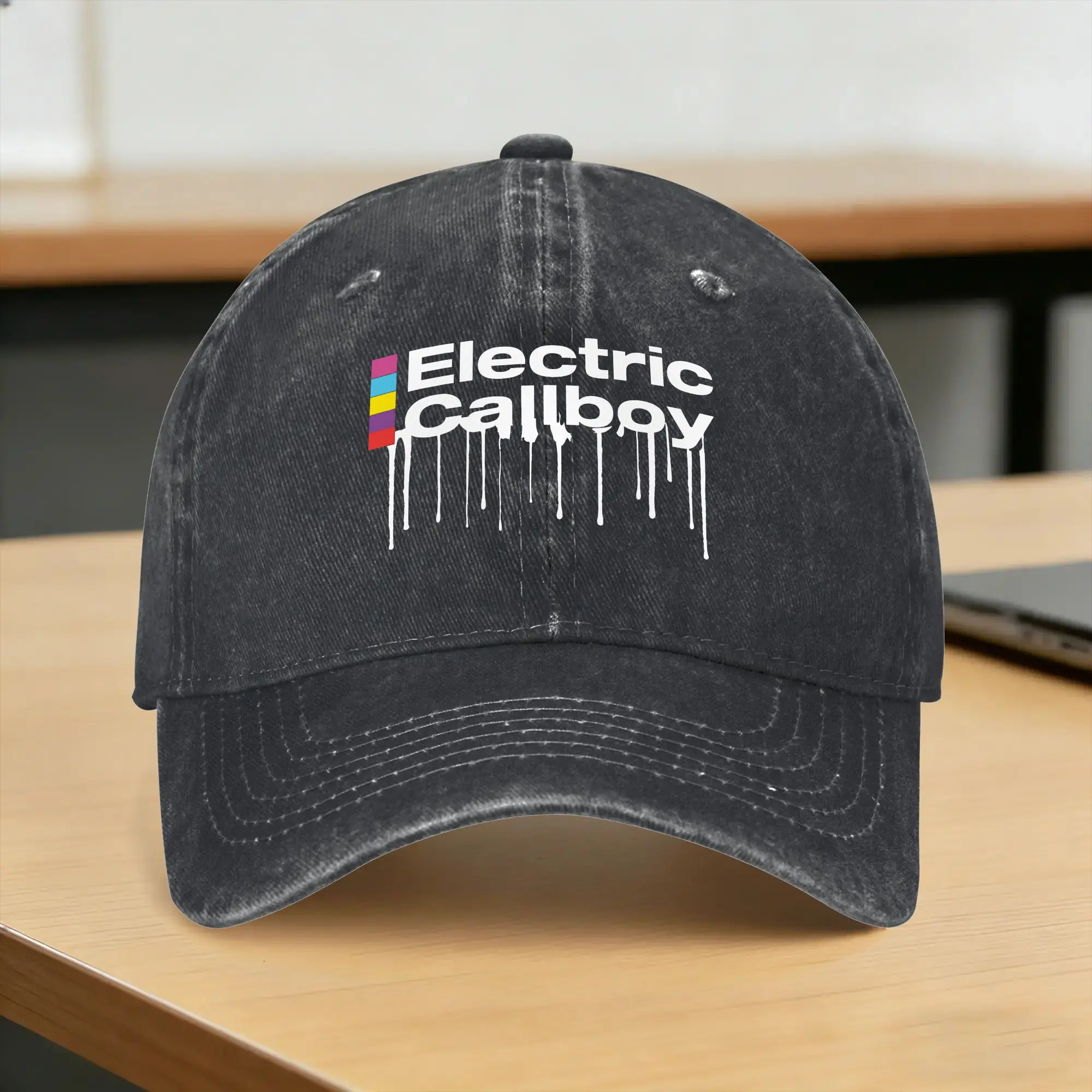 Washed Baseball Cap Electric Callboy Band Summer Trucker Hat For Women Men  Fashion Hiking Fishing Sun Snapback Cap