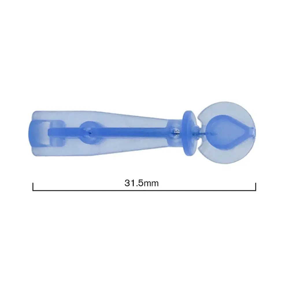 50 pièces/boîte dissolvant de points noirs jetable acné aiguille soins de la peau professionnel dissolvant de points noirs outil extracteur de imperfections bleu
